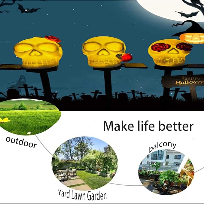 Skeleton LED Solar Light - Spooky Halloween Decoration for Garden, Yard Path, Yard Waterproof Outdoor Solar Light | Lumora