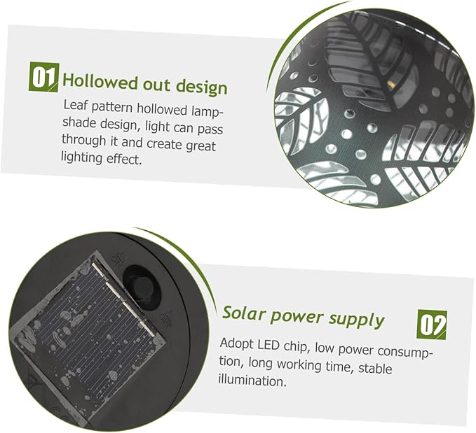 Garden Solar Lights Outdoor Landscape Decoration Leaf Projector Solar Pathway Lights for Outdoor
