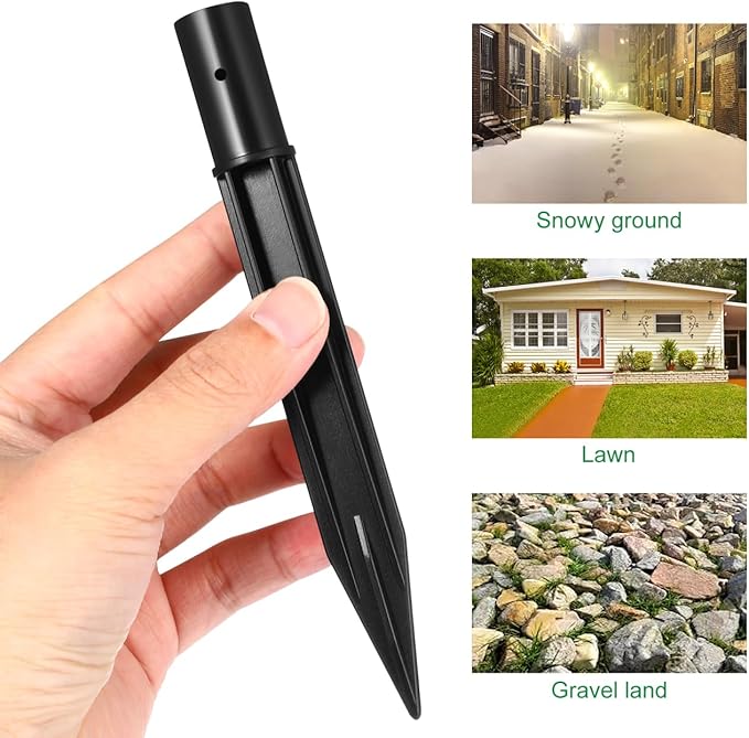 10 Pcs Solar Light Replacement Spikes for Outdoor Garden Lights - Durable Abs Plastic Stakes for Pathway and | Lumora