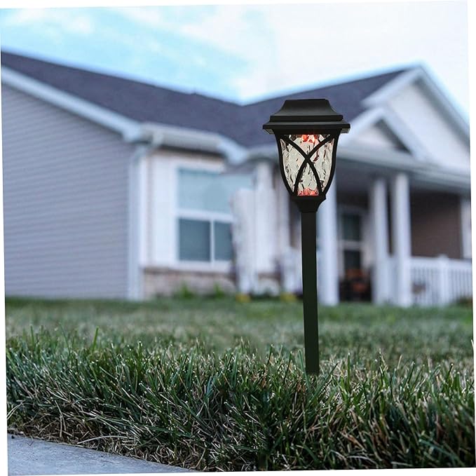 LIFKOME 4pcs Led Landscape Solar Lights Outdoor Lights Garden Solar for Year Party Easy to Install Energy Saving