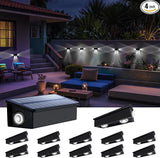 Fence Lights Solar Powered Outdoor Waterproof 3 Sided Wall LED Landscaping 12 Pack for Yard, Deck, Patio, Rail | Lumora