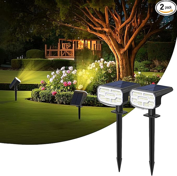 Solar Lights Outdoor Waterproof IP65,Auto On/Off, 2700K 2 Lighting Modes, Super Bright LED, Solar Powered Yard | Lumora