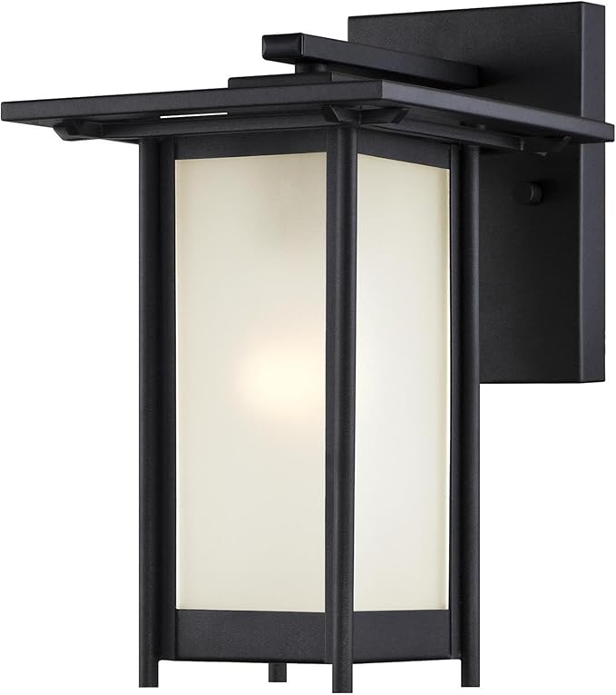 Westinghouse 6203800 Clarissa 1 Light Outdoor Wall Lantern, Textured Black