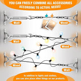 String Light Hanging Kit,164 Ft Nylon Coated Stainless Steel 304 Wire Rope, String Lights Suspension Kit,Outdoor | Lumora