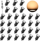 RNEHON LED Outdoor Deck Lights Kits with Protecting Shell, Φ1.18in Warm White 30 Pack, IP67 Waterproof Recessed | Lumora