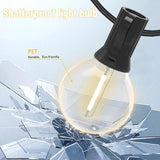 100FT Outdoor LED String Lights with 50+2 Shatterproof G40 Vintage Bulbs,Shatterproof &Waterproof Patio Lights for | Lumora