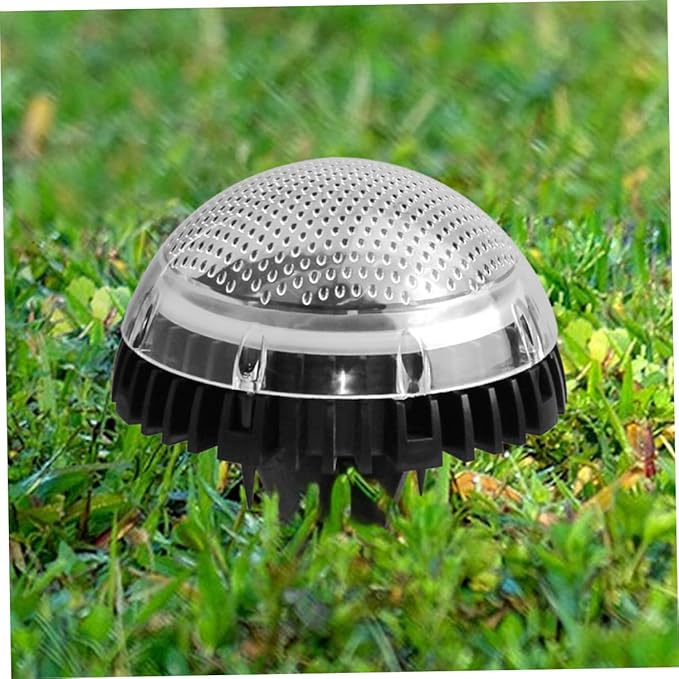 4pcs Warm Light Solar-Powered LED Outdoor Ground Lamps for Garden Lawn Landscape Lighting, Black Disc Design | Lumora