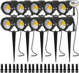10 Pack Low Voltage Landscape Lights LED 5W Landscape Lighting with connectors AC/DC 12V-24V Outdoor Spotlight IP66 | Lumora