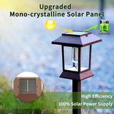 6Pack Solar Pathway Lights Outdoor Waterproof IP65, Brown Solar Lights Outdoor with Hook Upgraded 1000mAH Battery | Lumora