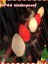 SUNSGNE C7 LED Vintage Christmas Lights, 25ft Outdoor Christmas String Lights with 27 Red and White LED Bulbs(2 | Lumora