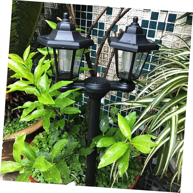 Sosoport Head Solar Garden Lights Ground Plug Solar Pathway Lights for Outdoor Decor for Lawn Patio Garden Park