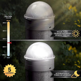 Classy Caps CH2233S Summit Chain Link Solar Post Cap, Silver – High Output LED, Fits 1-7/8", 2", 2-2/8",2.5 | Lumora