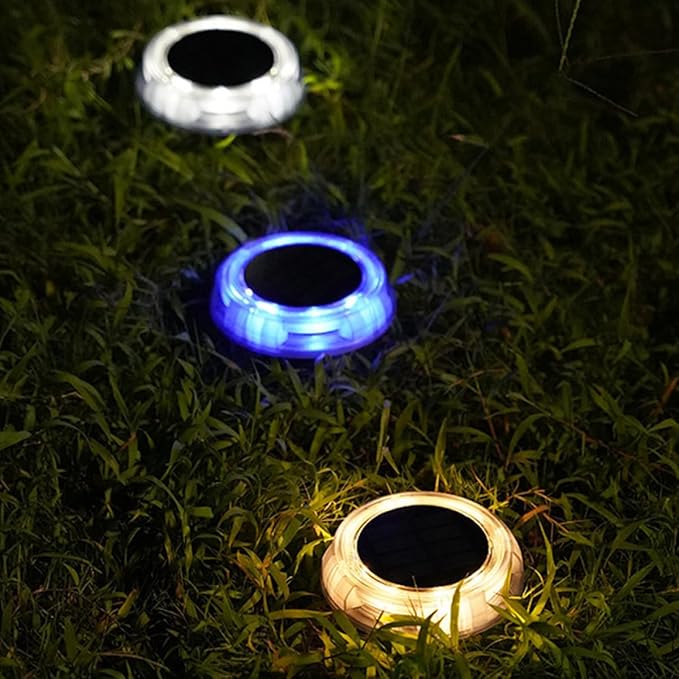 VICASKY Garden Solar Pathway Light 8 LED Warm White Outdoor Solar Lawn Lamp Waterproof In-ground Landscape Lighting | Lumora