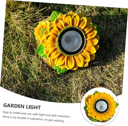LIFKOME Solar Flower Light Sunflower Garden Decor Easy Installation Outdoor Lamp for Pathway Patio and Wedding Decoration High Conversion Solar Panel for Automatic Dusk Illumination