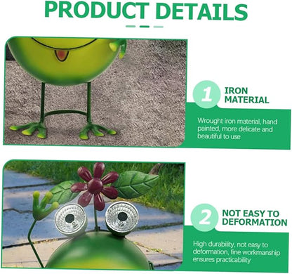 Solar Frog Garden Light Outdoor Solar Pathway Light with High Efficiency Polycrystalline Panel for Patio and Lawn Decor