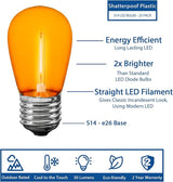Novelty Lights Outdoor String Light Replacement Bulbs, 5 Pack S14 LED Edison Shatterproof Plastic, E26 Base | Lumora