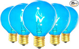 EST. LEE DISPLAY L D 1902 Indoor ＆ Outdoor G50 Globe Light Bulbs, Transparent Colored Glass, Incandescent, Steady | Lumora