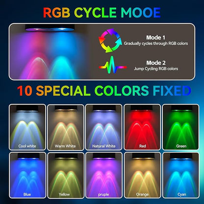 Solar Fence Lights Outdoor,10 Colors & RGB Changing Solar Lights for Fence,Ip65 Waterproof Outdoor Lights for Pool, Deck, Patio,Porch,Stairs,Holiday（16P）
