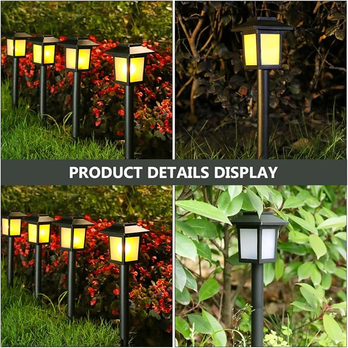 4pcs Waterproof Solar Energy Lawn Path Lights Outdoor LED Garden Landscape Lighting for Yard Walkway with Creative Design