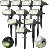 Solar Spot Lights Outdoor,10 Pack/56 LED Outdoor Lights for Yard Waterproof IP68, 4 Lighting Modes Solar Landscape | Lumora