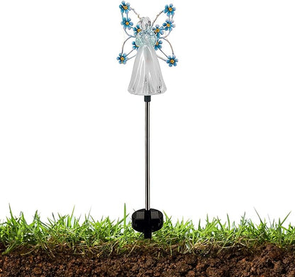 Solar Angel Lights - Garden Lights Solar Powered Waterproof with Fairy Angel Decor | Landscape Decorative Light for Garden Yard Patio, Cemetery Grave Decorations