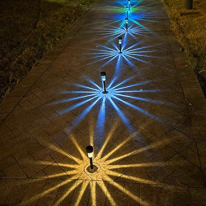 Solar Outdoor Lights,Solar Lights Outdoor Waterproof,11.6 Inch Solar Stake Lights for Pathway,Auto On/Off Solar Yard Lights for Lawn Patio Walkway Driveway Decor Landscape Lighting (multicolor 1pc)