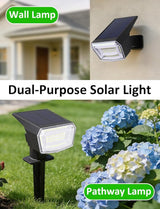 Solar Spot Lights Outdoor, 4 Pack Waterproof Solar Powered Garden Lights, 59 LED 4 Lighting Modes, 6500K White | Lumora