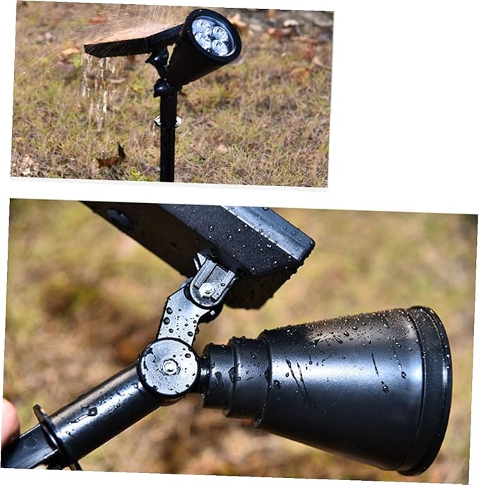SAFIGLE Solar Garden Path Lights and Solar Wall Lights 4-led Outdoor with Color Changing Landscape Ground Lighting for Yard and Patio
