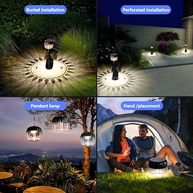 Outdoor Solar Pathway Lights, IP64 Waterproof Solar Powered Landscape Spot Light, 2 Pack Solar Decoration Garden | Lumora