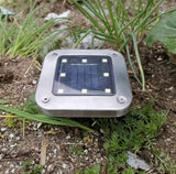 Solar Ground Lights 8 LED Disk Light Solar Powered Outdoor in-Ground Lights for Outdoor Garden Lawn Yard Walkway | Lumora
