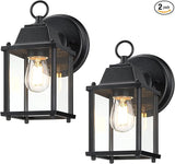 LIT-PaTH Outdoor Wall Lantern, Wall Sconce as Porch Lighting Fixture, E26 Base, Aluminum Housing Plus Glass | Lumora
