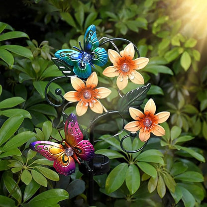 Solar Lights Outdoor Waterproof Garden Decor, Butterfly Solar Lawn Lights, Butterfly Solar Stake Lights for Courtyard Decoration, Garden Gifts for Women