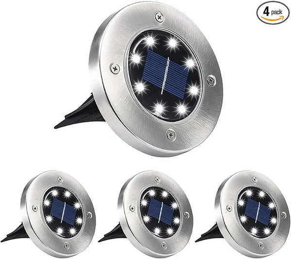 Aogist Solar Ground Lights, LED Garden Disk Lights In-Ground Outdoor Landscape Lighting for Lawn Patio Pathway Yard | Lumora