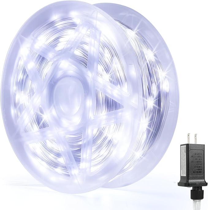 262FT 800LED Christmas Lights Outdoor, Outdoor Transparent Wire Christmas Tree Lights with 8 Modes Waterproof, Plug in String Light for Outside Indoor Xmas Tree House Holiday Wedding Party Decor
