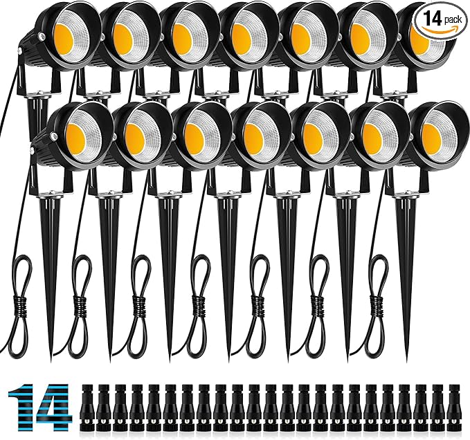 ZUCKEO 10W Low Voltage Landscape Lights LED Landscape Lighting with Connectors, 12V Outdoor Spotlights Yard Garden | Lumora