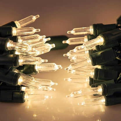 Pro Christmas T5 LED Christmas Lights - 70 Count Classic 5mm String Light Set - Professional Grade Indoor/Outdoor Commercial Holiday Lights for Trees, Bushes, & Décor - 2800K Warm White