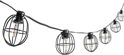 SAFAVIEH Lighting Collection Garnet Black 10-Foot LED Outdoor String Lights
