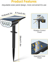 BAXIA TECHNOLOGY Solar Spotlights Outdoor Waterproof, 3 Lighting Modes Spot Lights, Dusk to Dawn Solar Powered | Lumora