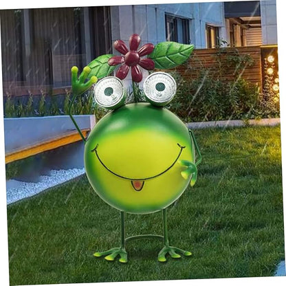Solar Frog Garden Light Outdoor Solar Pathway Decor for Lawn Courtyard and Balcony Energy-efficient Polycrystalline High Transmittance Lampshade