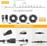 XTF2015 Music Christmas String Lights 105ft 300 LED, Warm White Christmas Tree Light with Music，End to End Plug in | Lumora