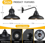 12" Dusk to Dawn Outdoor Wall Sconces Farmhouse Barn Light Outdoor Wall Lights Exterior Wall Lighting Fixture for | Lumora