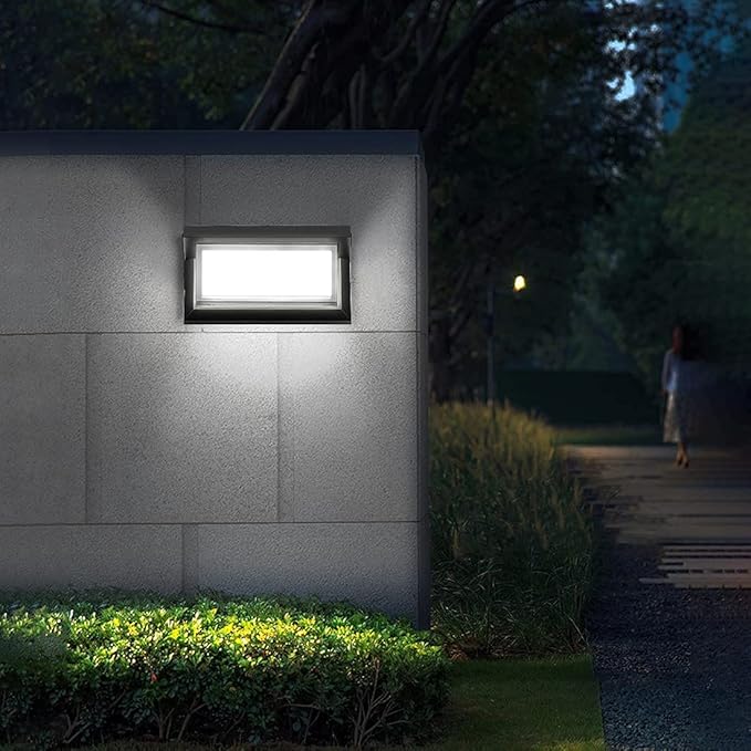LOVEZOE 18W Outdoor Porch Light - IP65 Waterproof LED Wall Porch Light Fixture in 1800Lm 6000K Cool White Porch & Patio Lamps, Wall Mount for Garage Walkway Backyard Garden