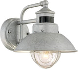 John Timberland Oberlin Rustic Industrial Farmhouse Outdoor Barn Light Fixture Galvanized Dusk to Dawn Motion | Lumora