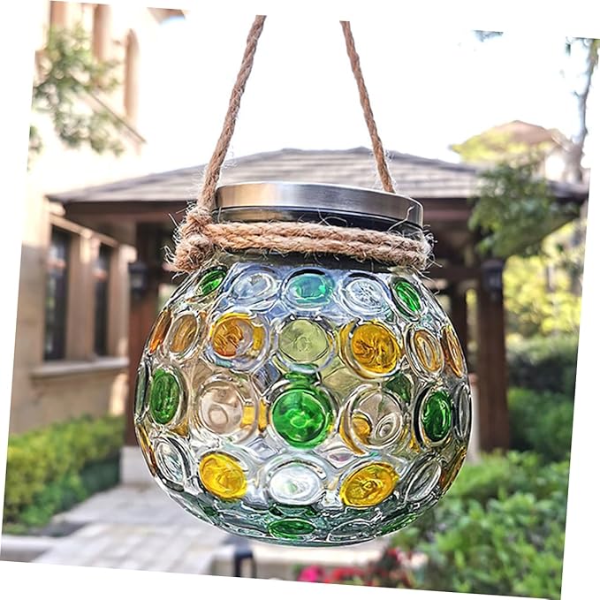 DOITOOL Solar Powered Glass Jar Led Lamp Decorative Hanging Light for Courtyard Garden and Patio Unique | Lumora