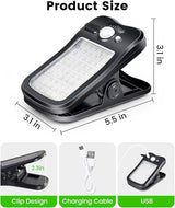 Clip on Solar Lights for Fence, 3 Modes Solar Motion Lights Outdoor Waterproof, 60LEDs 500LM Portable Security | Lumora