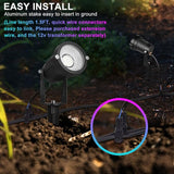 Halloween Christmas Spotlight Outdoor,10W RGBW Led Landscape lighting,Low Voltage Color Changing Landscape | Lumora