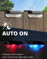 24 Pack Solar Fence Lights Outdoor RGB Solar Deck Lights Waterproof Led Step Lights for Outdoor Stairs, Auto | Lumora