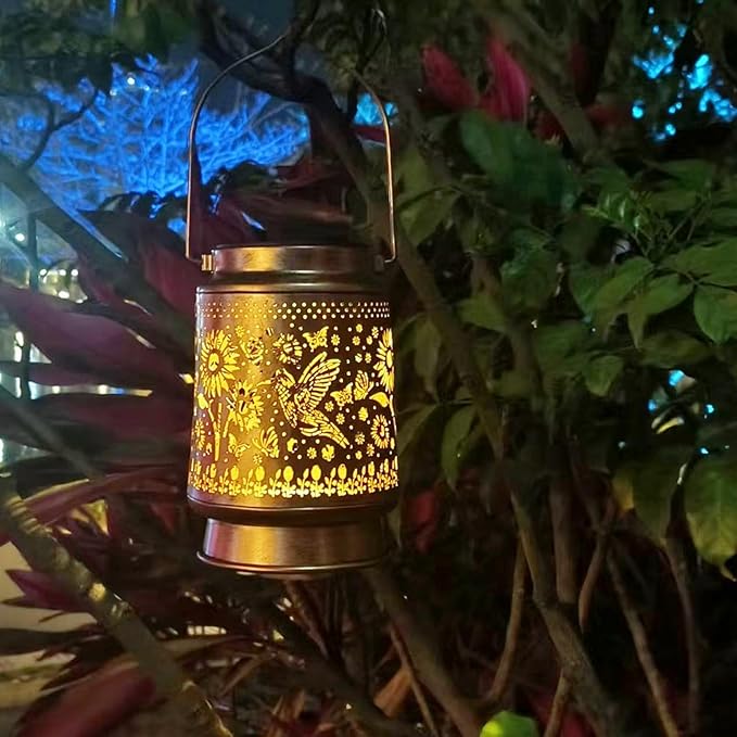 Hummingbird Solar Light Outdoor Waterproof Hanging, Hummingbird Garden Decoration Metal led Solar Light, Suitable | Lumora