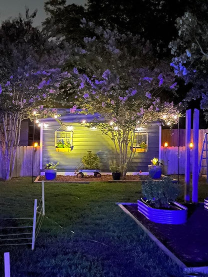 Brightech Bundle: 15 Hooks Ambience Pro Solar Powered Outdoor String Lights, 27 ft Commercial Grade Waterproof Patio Lights, 12 Edison Bulbs, Shatterproof LED String Lights for Outside, Porch