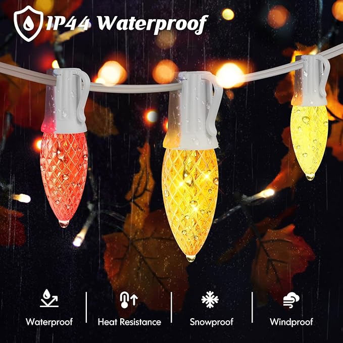Brightever Commercial 500 FT LED Lights Sockets Outdoor, C9 E17 Light Sockets Set Spool, C9 Sockets Patio String | Lumora